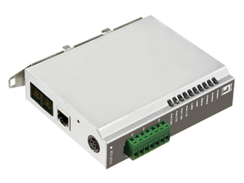 LevelOne 2-Port RS-232/422/485 Industrial Serial Device Server, 1-TX, 1-FX SC MM 2KM