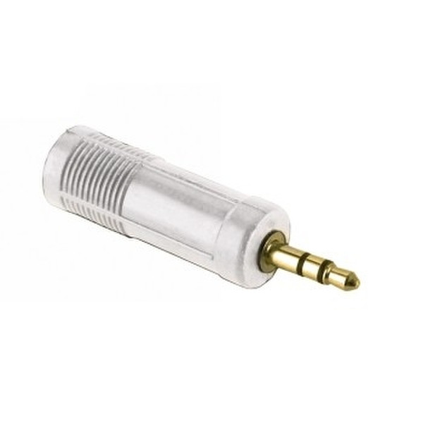 Hama Compact Adapter 2.5 mm Jack Plug - 3.5 mm Jack Socket, white 3.5 mm 2.5 mm White cable interface/gender adapter