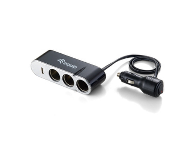 Equip Triple Socket with USB Car Charger