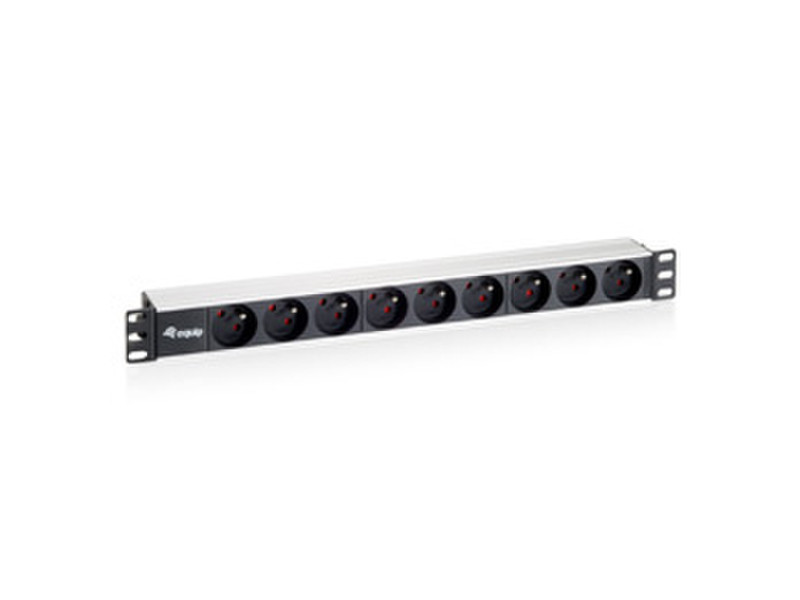 Equip 9-Bay French Power Distribution Unit, Aluminum Shell power distribution unit (PDU)