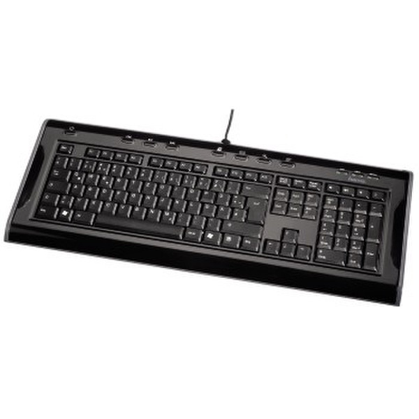 Hama Slimline Keyboard SL660 USB Black keyboard