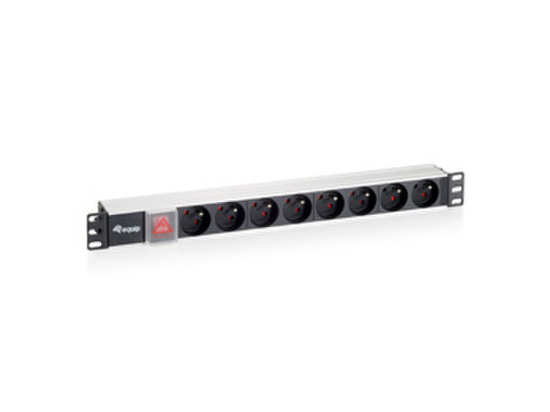 Equip 8-Bay French Power Distribution Unit, Aluminum Shell power distribution unit (PDU)