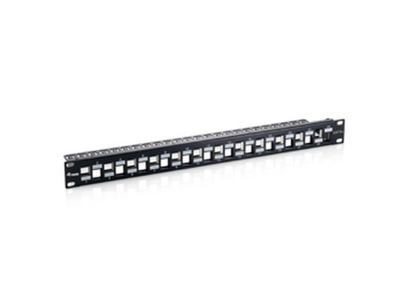 Equip 24-Port Keystone Cat.6A Shielded Patch Panel