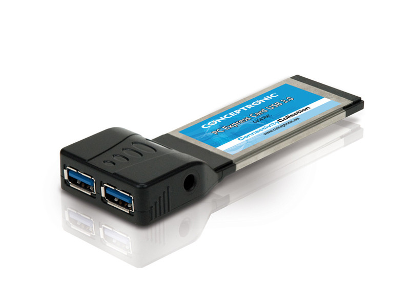 Conceptronic PC Express Card 2-Port USB 3.0 интерфейсная карта/адаптер