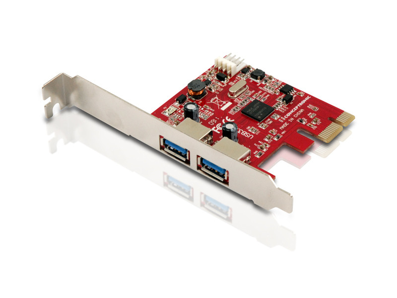 Conceptronic 2-Port PCI Express Card USB 3.0 Internal USB 3.0 interface cards/adapter