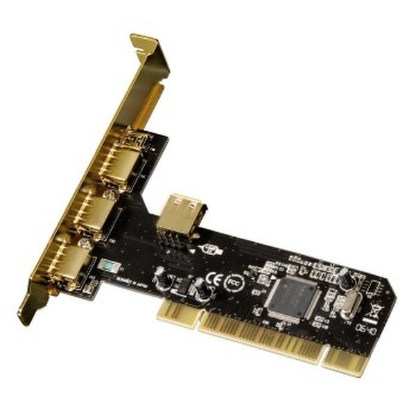 Hama USB 2.0 PCI Card, 4 ports USB 2.0 interface cards/adapter