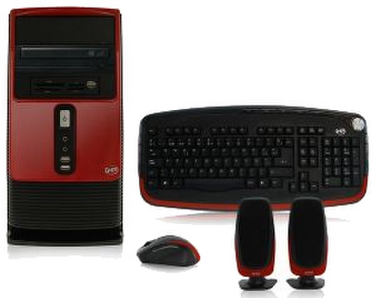 Ghia PCGHIA-1595 3.3GHz i3-3220 Mini Tower Black,Red PC PC