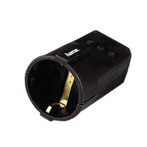 Hama Socket Earth Contact, black Black power adapter/inverter