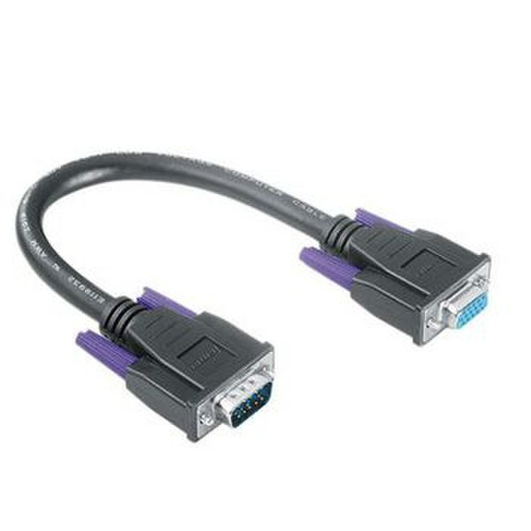 Hama Monitor VGA Connecting Cable, 15-pin HDD Male Plug - Female Jack, 3 m 3m VGA (D-Sub) VGA (D-Sub) Black VGA cable