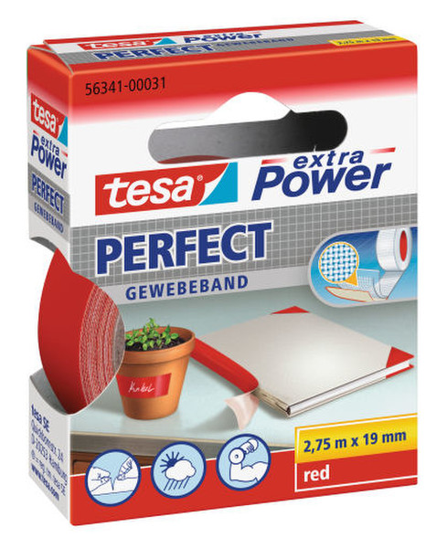 TESA Extra Power 19mmx2.75m 2.75м Красный 1шт канцелярская/офисная лента