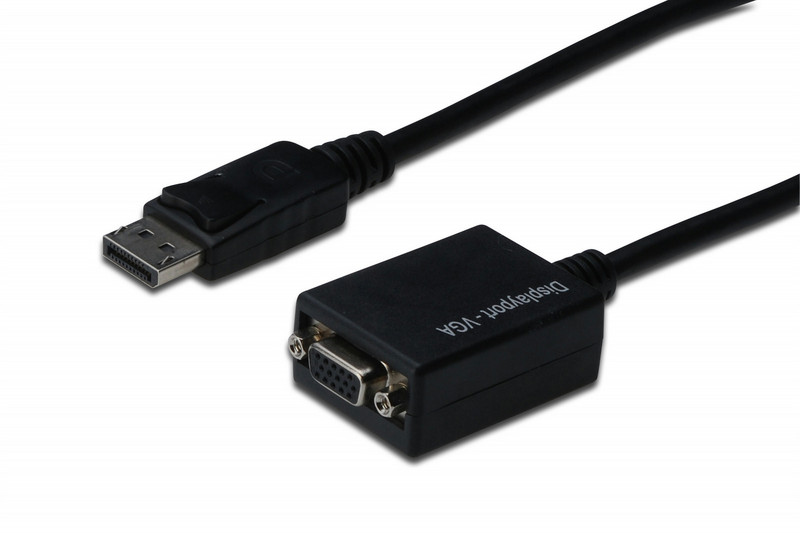 ASSMANN Electronic AK-340403-001-S 0.15m DisplayPort VGA (D-Sub) Schwarz Videokabel-Adapter