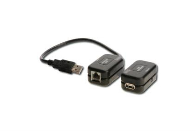 ASSMANN Electronic USB extender Network transmitter & receiver Black