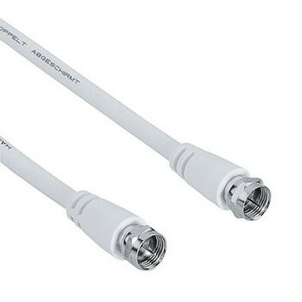Hama SAT Connecting Cable 5 m 5m White coaxial cable