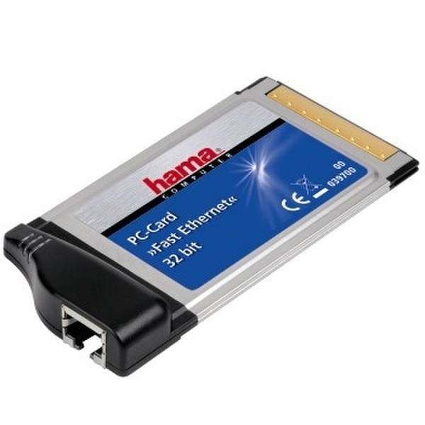 Hama Fast Ethernet CardBus PC Card 100Mbit/s networking card