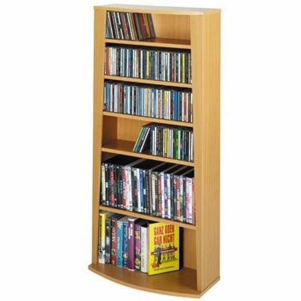Hama Multimedia Tower for 343 CDs, beech Wood Brown optical disc stand