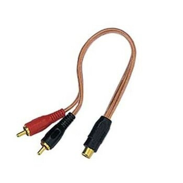 Hama Y Adapter, RCA Socket - 2 RCA Plugs, 15 cm RCA F RCA cable interface/gender adapter