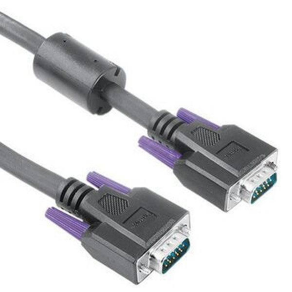 Hama Monitor VGA Con. Cable, 15-pin HDD Male Plug - Male Plug, Black, 30 m 30m VGA (D-Sub) VGA (D-Sub) Black VGA cable