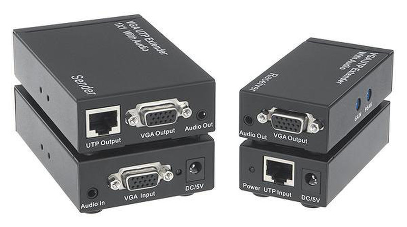 Kanex VGAEXTX1 AV transmitter & receiver Black AV extender