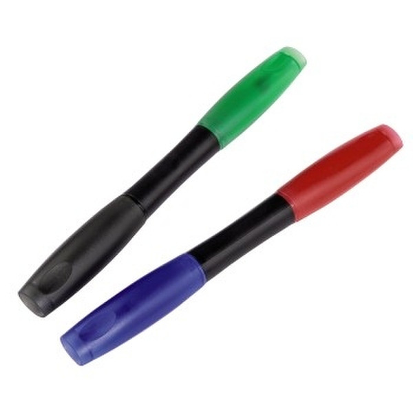 Hama CD/DVD Dual Markers, 4in2 Set, black, green, blue, red permanent marker