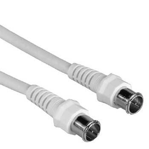 Hama Connecting Cable Quick F-Plug - Quick F-Plug SAT/CATV, 1.5 m 1.5m White coaxial cable