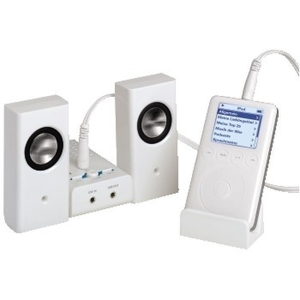 Hama Active Loudspeaker Kit AS-62 2.0channels 24W White docking speaker