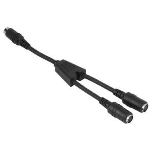 Hama Cable Adapter S-Video Plug - 2 S-Video Jack 0.1m S-Video (4-pin) S-Video (4-pin) Black S-video cable
