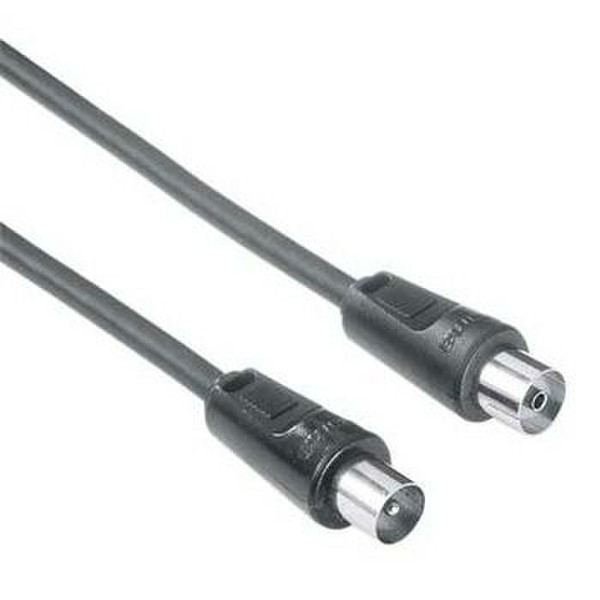 Hama Antenna Cable Coaxial Male Plug - Coaxial Female Jack, 7.5 m, 85 dB 7.5m M F Schwarz Koaxialkabel