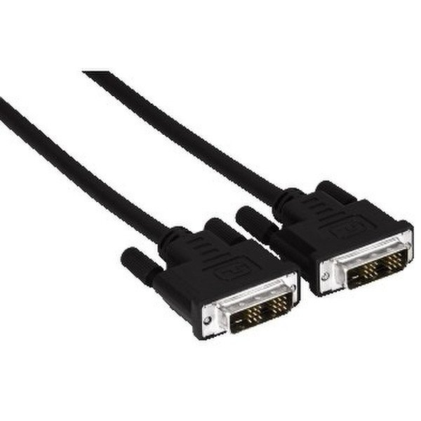 Hama DVI-D - DVI-D Connection Cable, 1.5 m 1.5m DVI-D DVI-D Schwarz DVI-Kabel