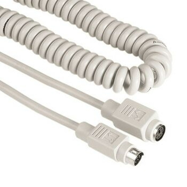Hama Extension Cable PS/2 Mouse, 6-pin Mini DIN Male Plug - Female Jack, 2m 2m Weiß PS/2-Kabel
