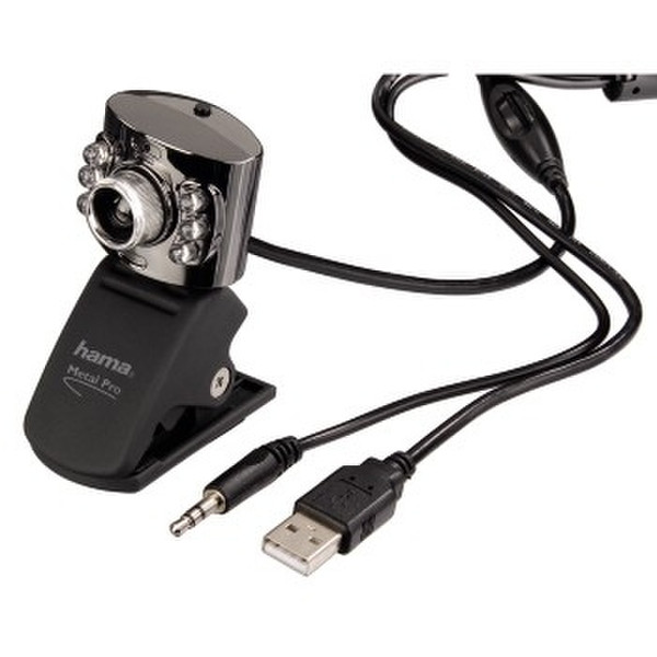 Hama Webcam Metal Pro 1280 x 960Pixel USB 1.1 Schwarz Webcam