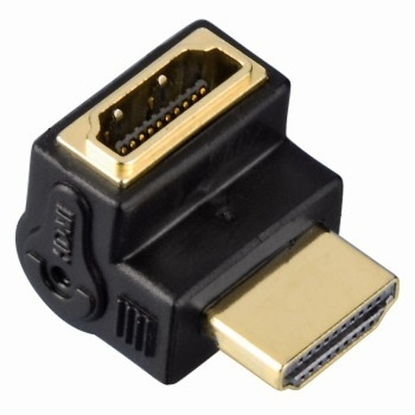 Hama Angled Adapter - HDMI, 90° HDMI HDMI Black cable interface/gender adapter