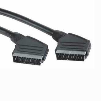 Hama Scart Cable Scart Male Plug - Scart Male Plug, 1 m, 21-pin Connected 1m SCART (21-pin) SCART (21-pin) Schwarz SCART-Kabel
