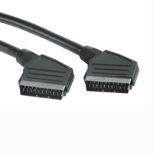 Hama Scart Cable Scart Male Plug - Scart Male Plug, 1 m, 21-pin Connected 1m SCART (21-pin) SCART (21-pin) Black SCART cable