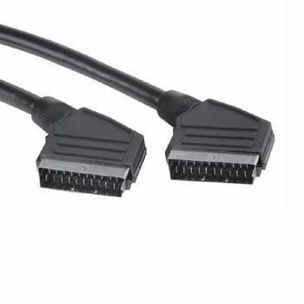 Hama Scart Cable Scart Male Plug - Scart Male Plug, 1 m, 21-pin Connected 1m SCART (21-pin) SCART (21-pin) Schwarz SCART-Kabel