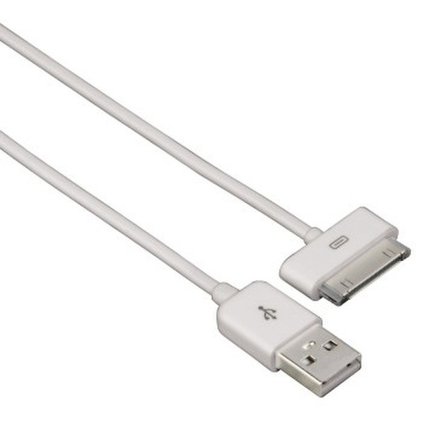 Hama 00054568 1m USB-A 30-Pin Apple Weiß Handykabel