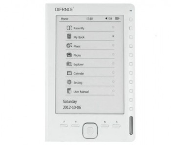 Difrnce EB6150 6" 4GB White e-book reader