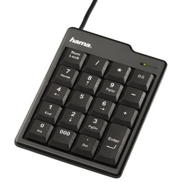 Hama Slimline Keypad SK110 USB Black keyboard