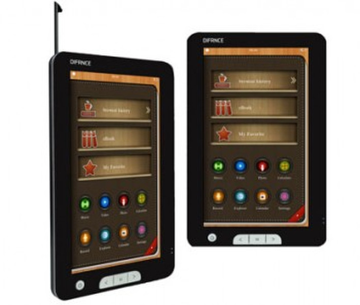 Difrnce EBT720 7Zoll Touchscreen 4GB Schwarz eBook-Reader