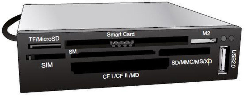 3GO CRDNI13 Internal USB 2.0 Black card reader