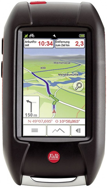 Falk Outdoor Navigation LUX 32 DE Портативный 3" Сенсорный экран 230г Черный, Красный