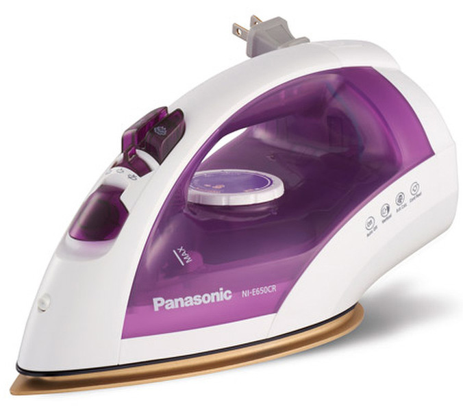 Panasonic NI-E650CRVZA Dry & Steam iron Ceramic soleplate 1200W Violett Bügeleisen