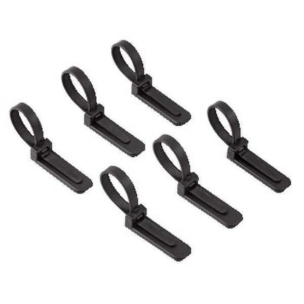 Hama Cable Holder Easy Wire Clip, auto-adhesive, black Black 6pc(s) cable clamp