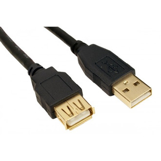 Cables Direct 1.8m USB 2.0 AM-AF 1.8m USB A USB A Black