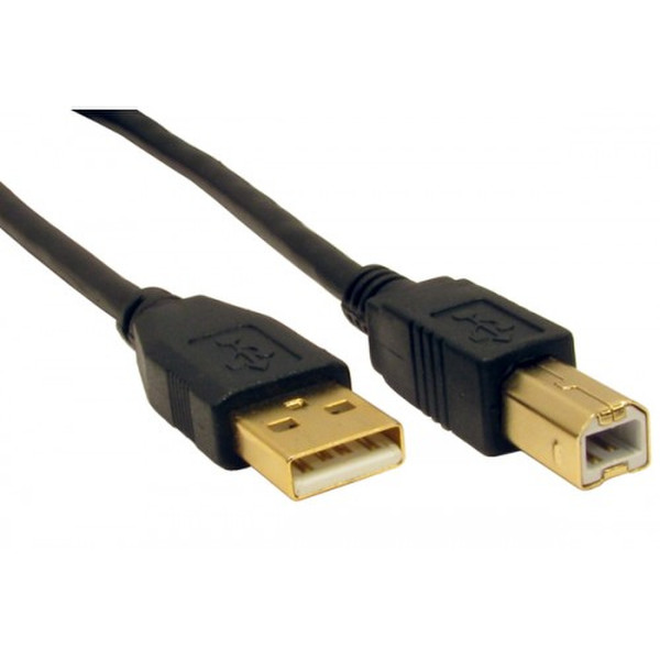 Cables Direct 1m USB 2.0 AM-BM 1м USB A USB B Черный
