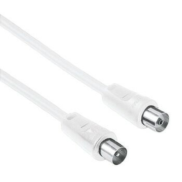 Hama Antenna Cable Coaxial Male Plug - Coaxial Female Jack, 15 m, 85 dB 15м м F Белый коаксиальный кабель