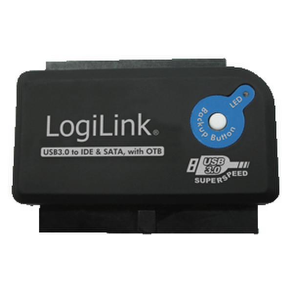 LogiLink USB 3.0 / IDE & SATA USB 3.0 M 3.5" HDD / 40-pin, 2.5" HDD / 44-pin Черный