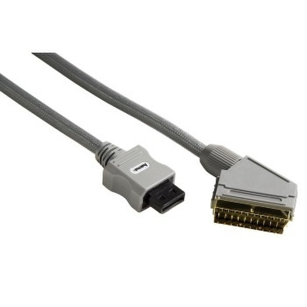 Hama RGB Scart Cable Nintendo Wii, HQ, 2.3 m 2.3m Grau