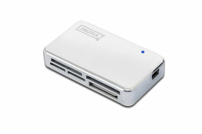 Digitus DA-70323-1 USB 2.0 Cеребряный, Белый устройство для чтения карт флэш-памяти