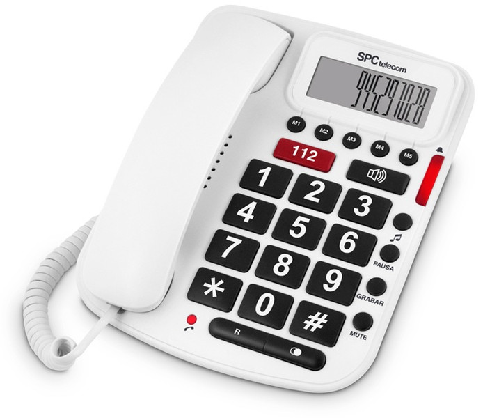 SPC 3293B Caller ID White telephone