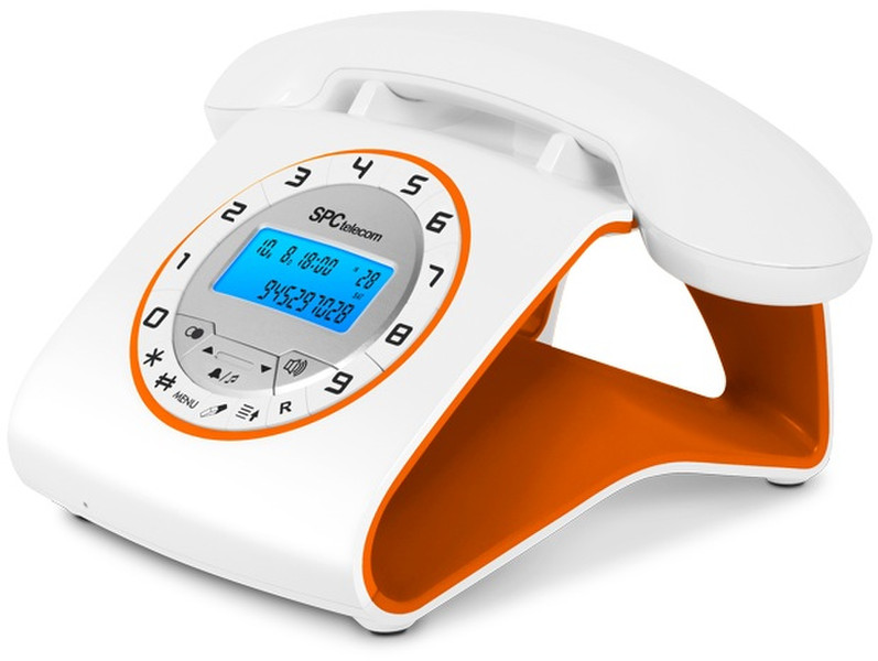 SPC 3606O Analog Caller ID Orange,White telephone